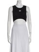 Loewe Graphic Print Scoop Neck Crop Top