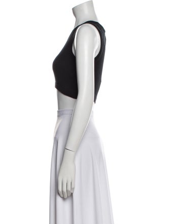 Loewe Graphic Print Scoop Neck Crop Top