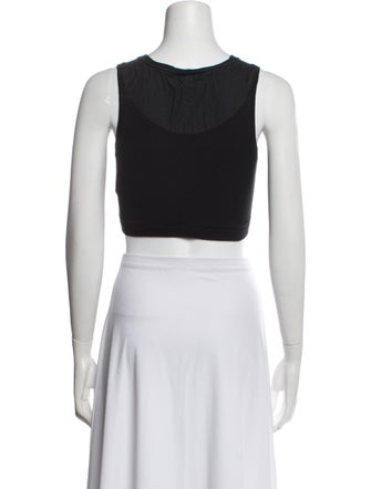 Loewe Graphic Print Scoop Neck Crop Top