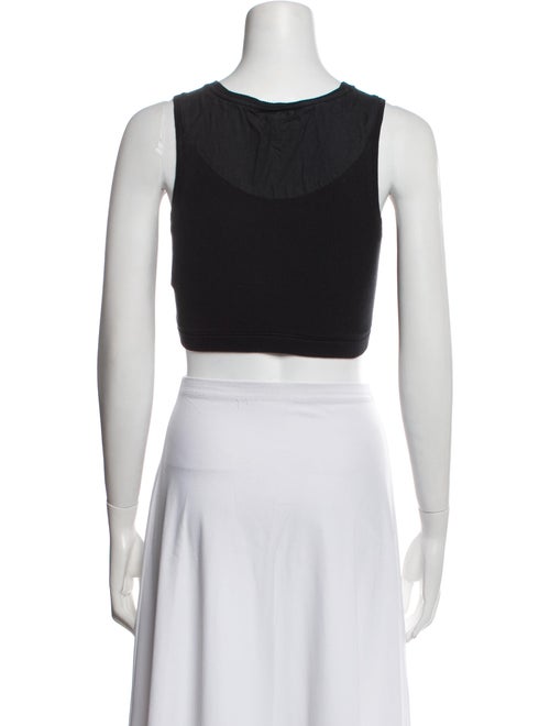 Loewe Graphic Print Scoop Neck Crop Top