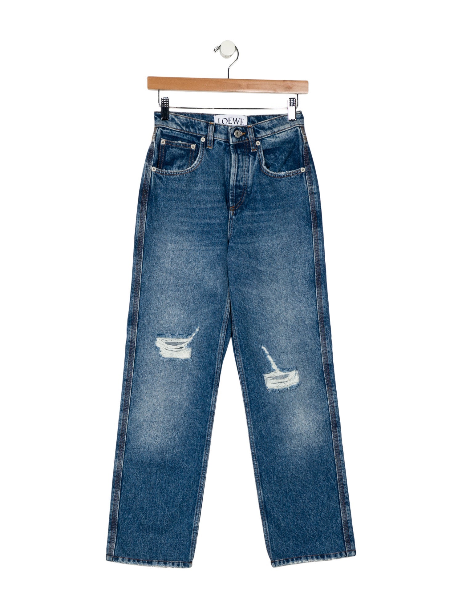 Loewe High-Rise Straight Leg Jeans
