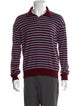 Loewe Paula's Ibiza Striped Collar Polo Sweater