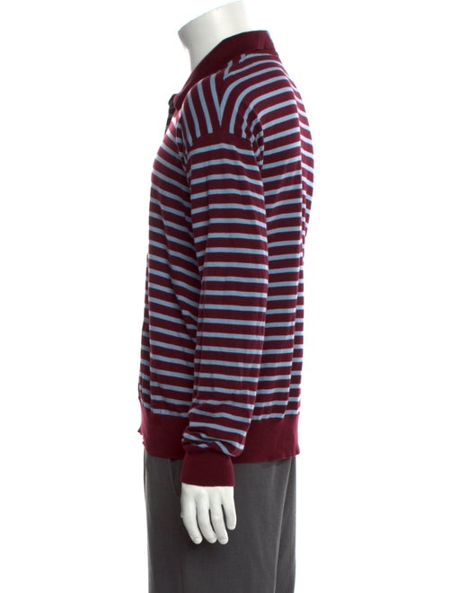 Loewe Paula's Ibiza Striped Collar Polo Sweater