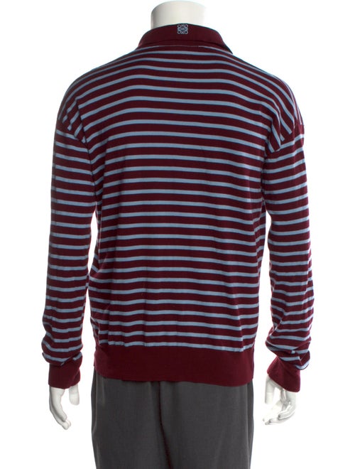 Loewe Paula's Ibiza Striped Collar Polo Sweater