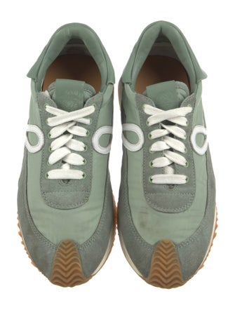 Loewe Nylon Leather Trim Embellishment Athletic Sneakers