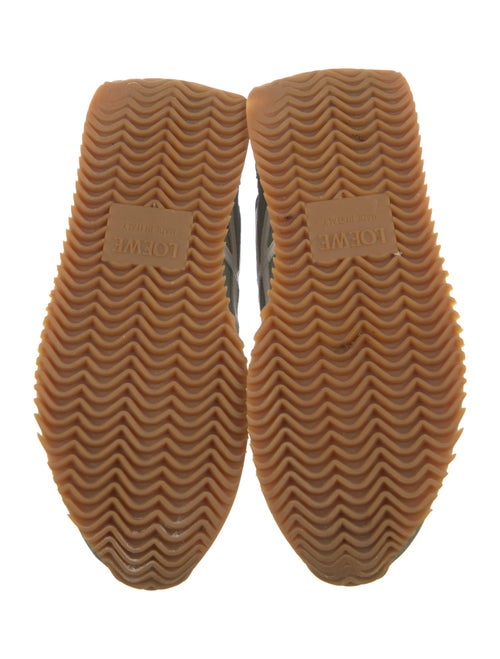 Loewe Nylon Leather Trim Embellishment Athletic Sneakers