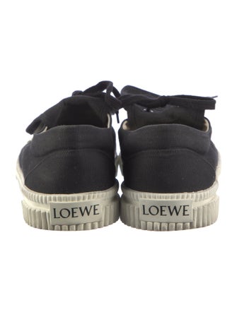 Loewe Canvas Embroidered Accent Sneakers