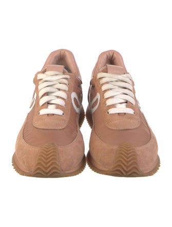 Loewe Suede Leather Trim Embellishment Sneakers