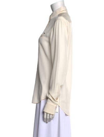 Loewe Silk Long Sleeve Button-Up Top