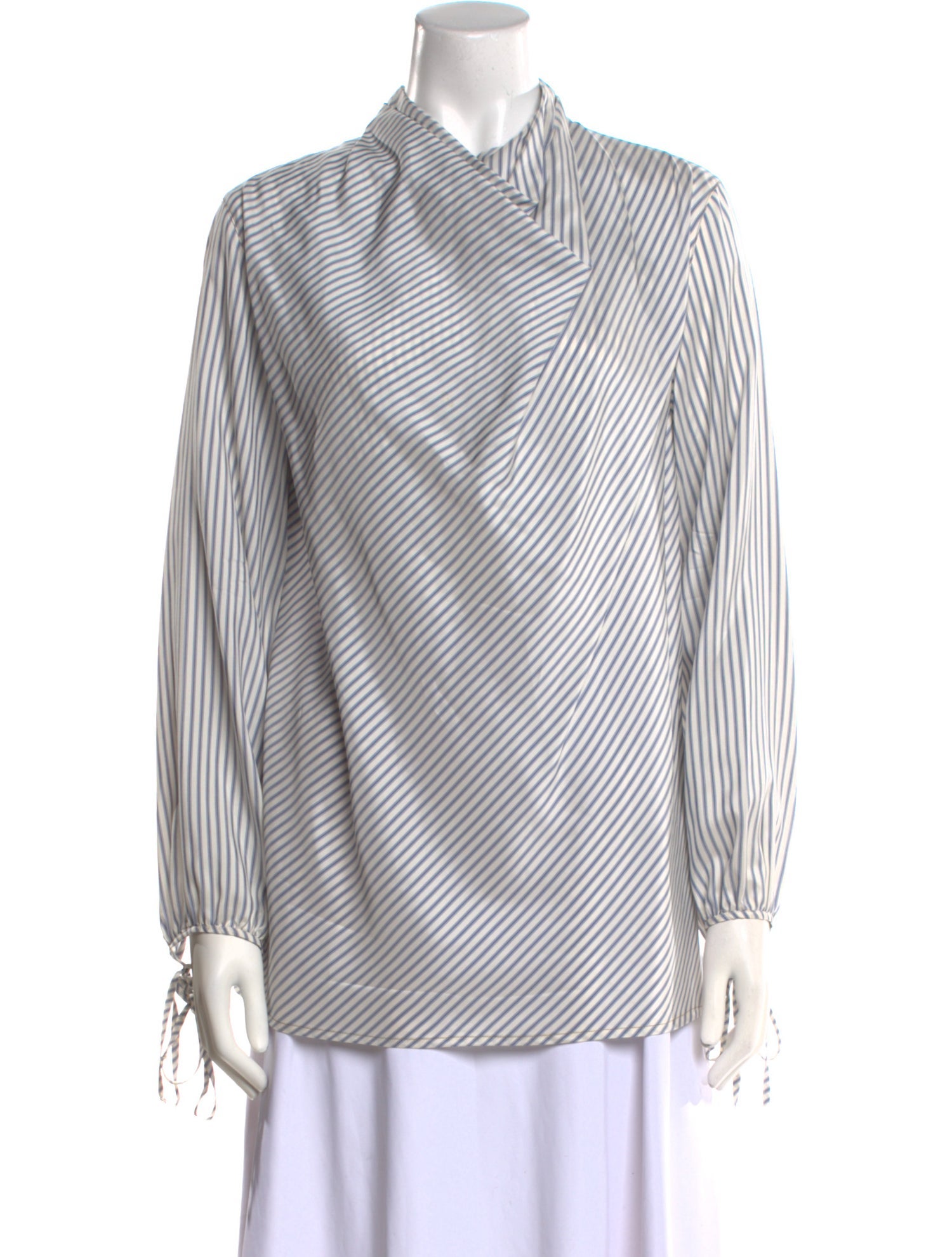 Loewe Silk Striped Button-Up Top