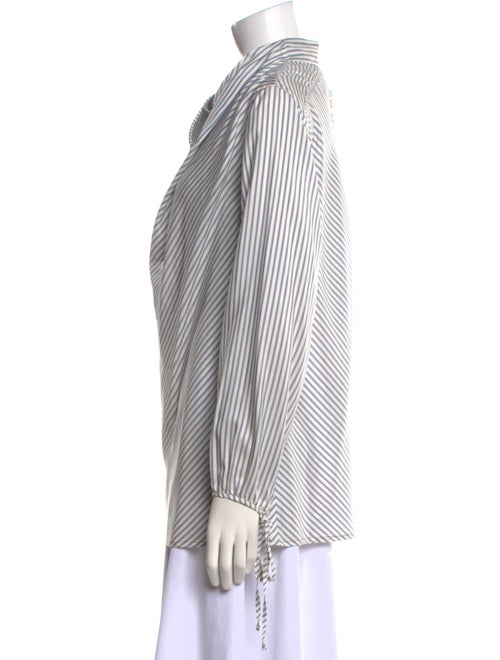 Loewe Silk Striped Button-Up Top