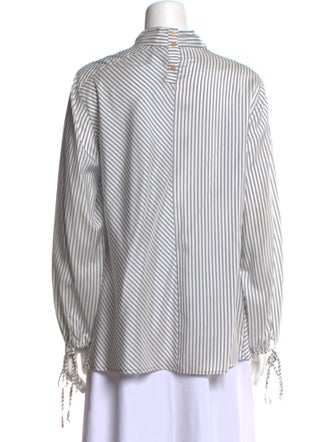 Loewe Silk Striped Button-Up Top
