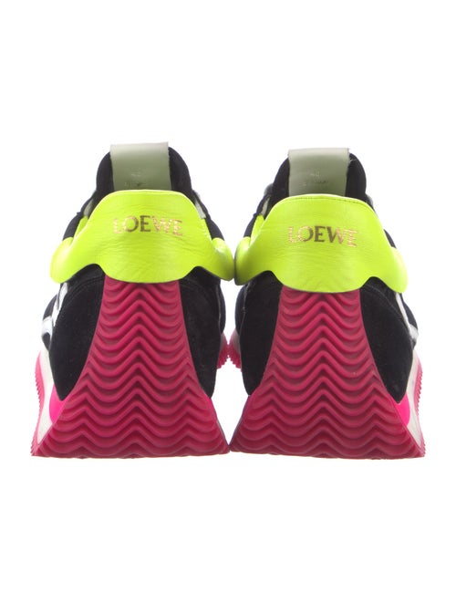 Loewe Suede Colorblock Pattern Sneakers