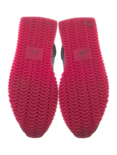 Loewe Suede Colorblock Pattern Sneakers