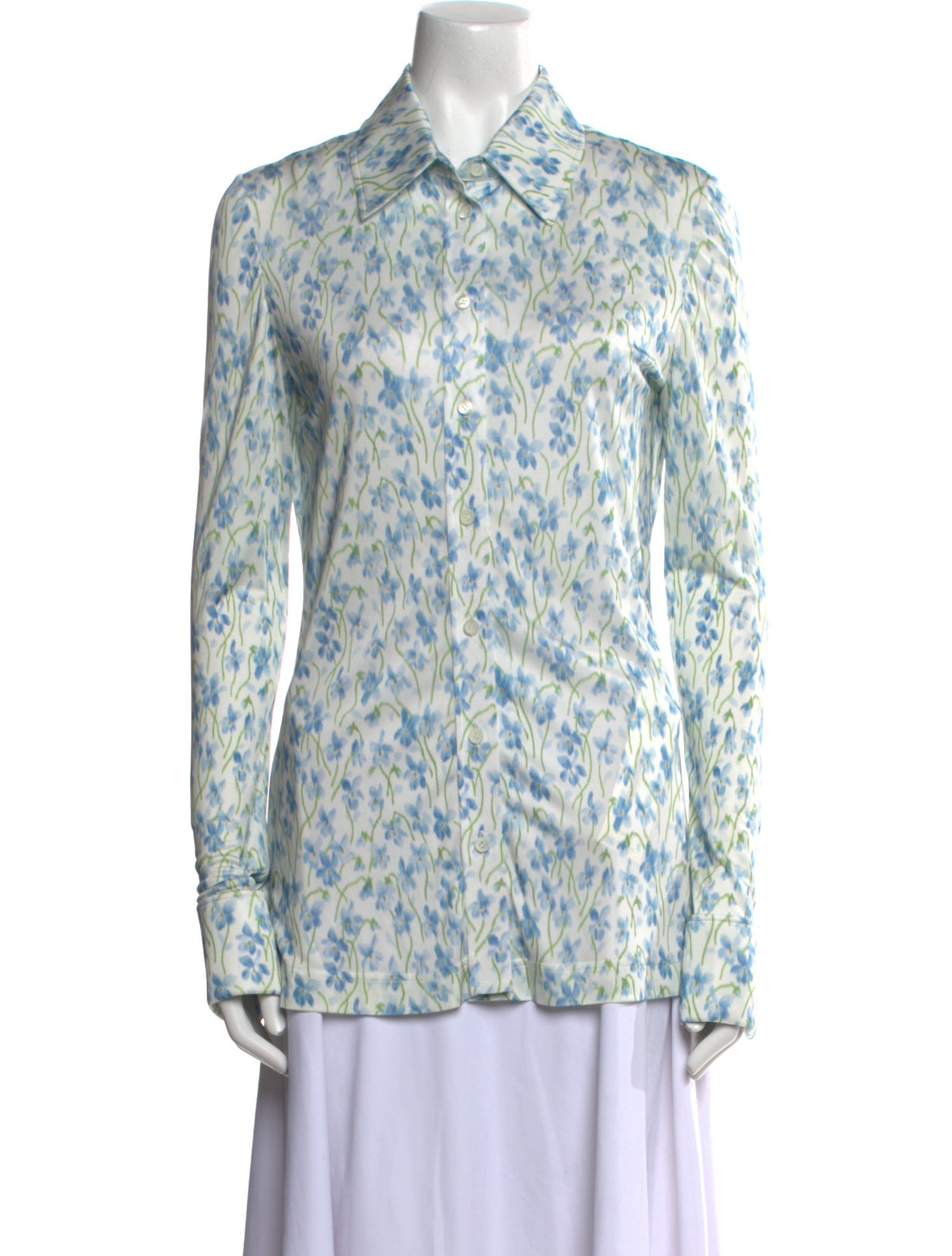 Loewe Printed Long Sleeve Button-Up Top w/ Tags