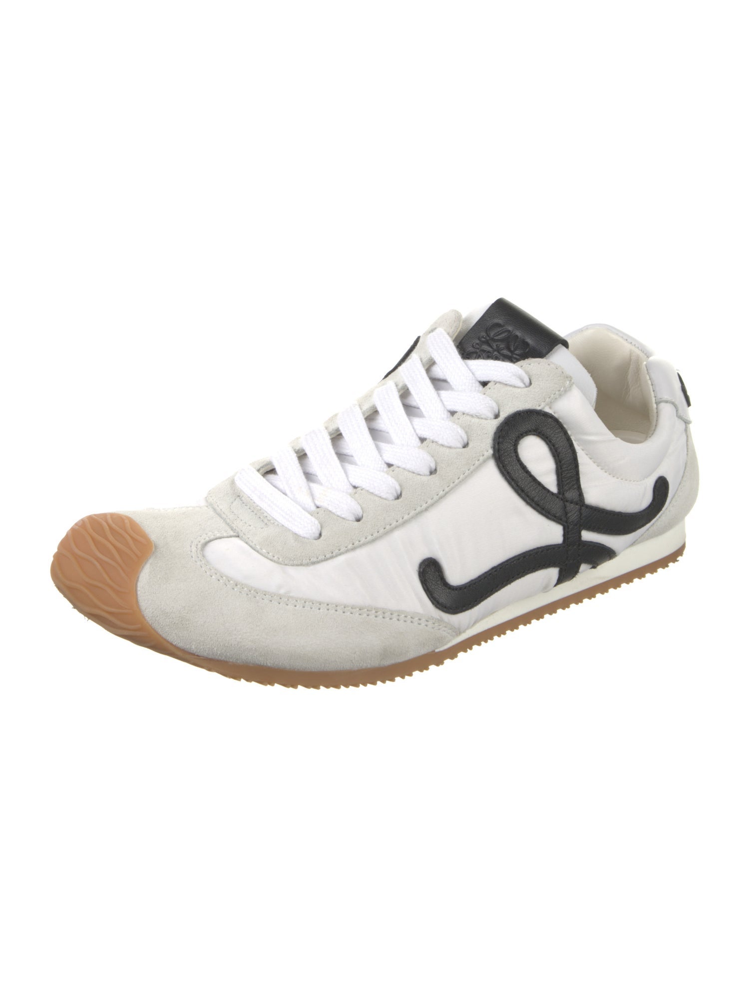 Loewe Leather Colorblock Pattern Sneakers