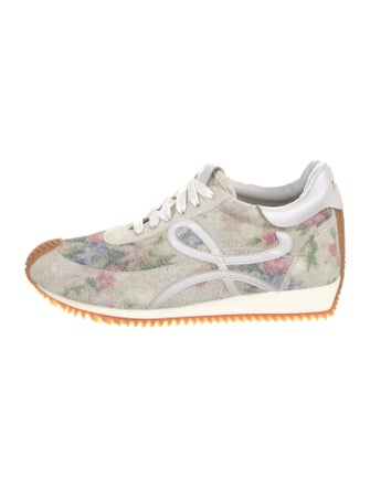 Loewe Suede Printed Athletic Sneakers