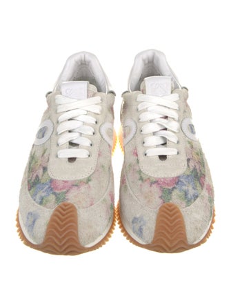 Loewe Suede Printed Athletic Sneakers