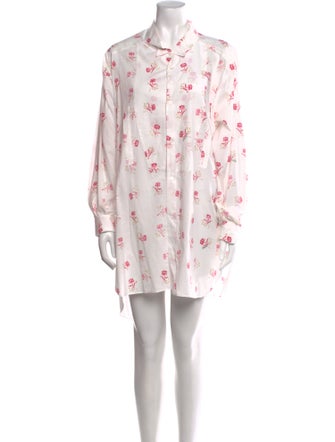 Loewe Floral Print Asymmetric Long Sleeve Floral Print Tunic