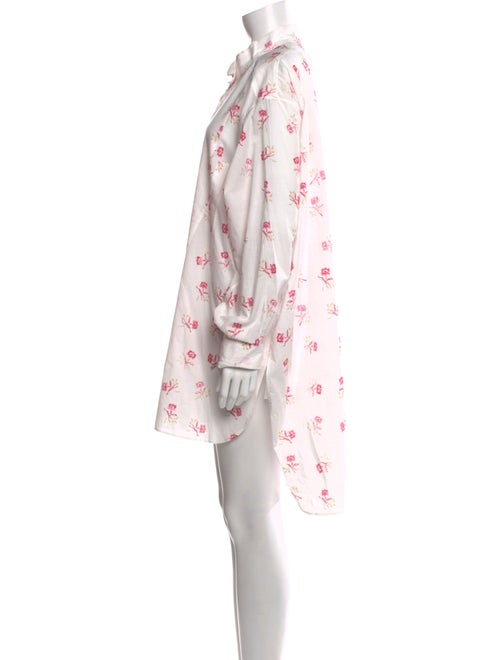 Loewe Floral Print Asymmetric Long Sleeve Floral Print Tunic