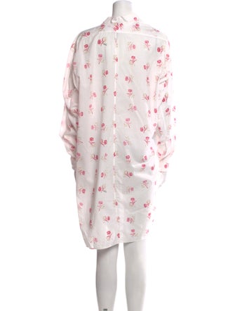 Loewe Floral Print Asymmetric Long Sleeve Floral Print Tunic