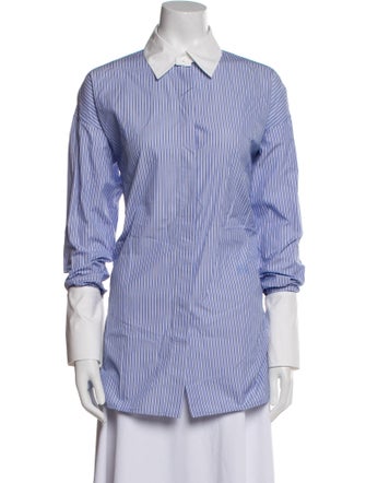 Loewe Striped Long Sleeve Button-Up Top