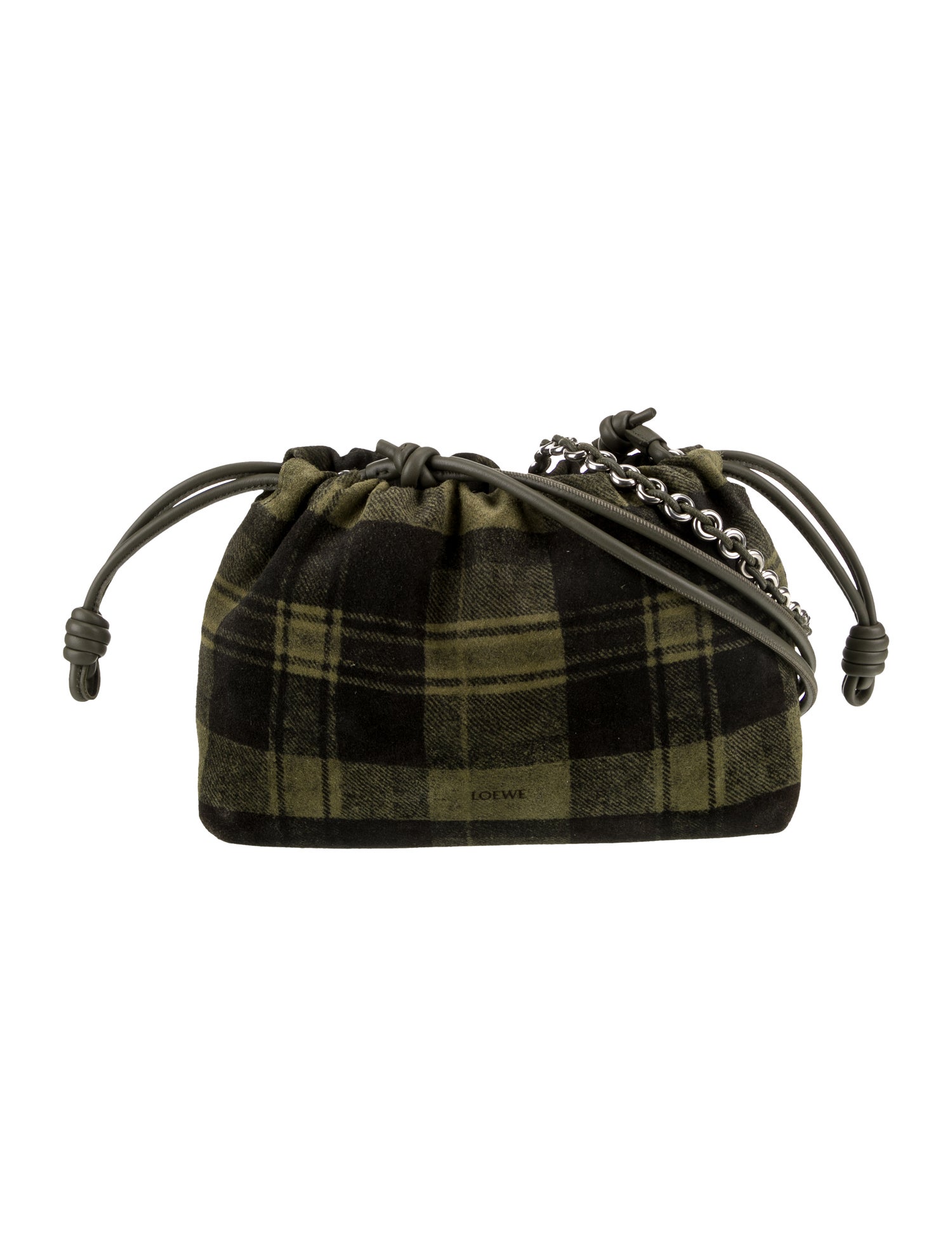 Loewe Suede Tartan Flamenco Purse Medium 2025