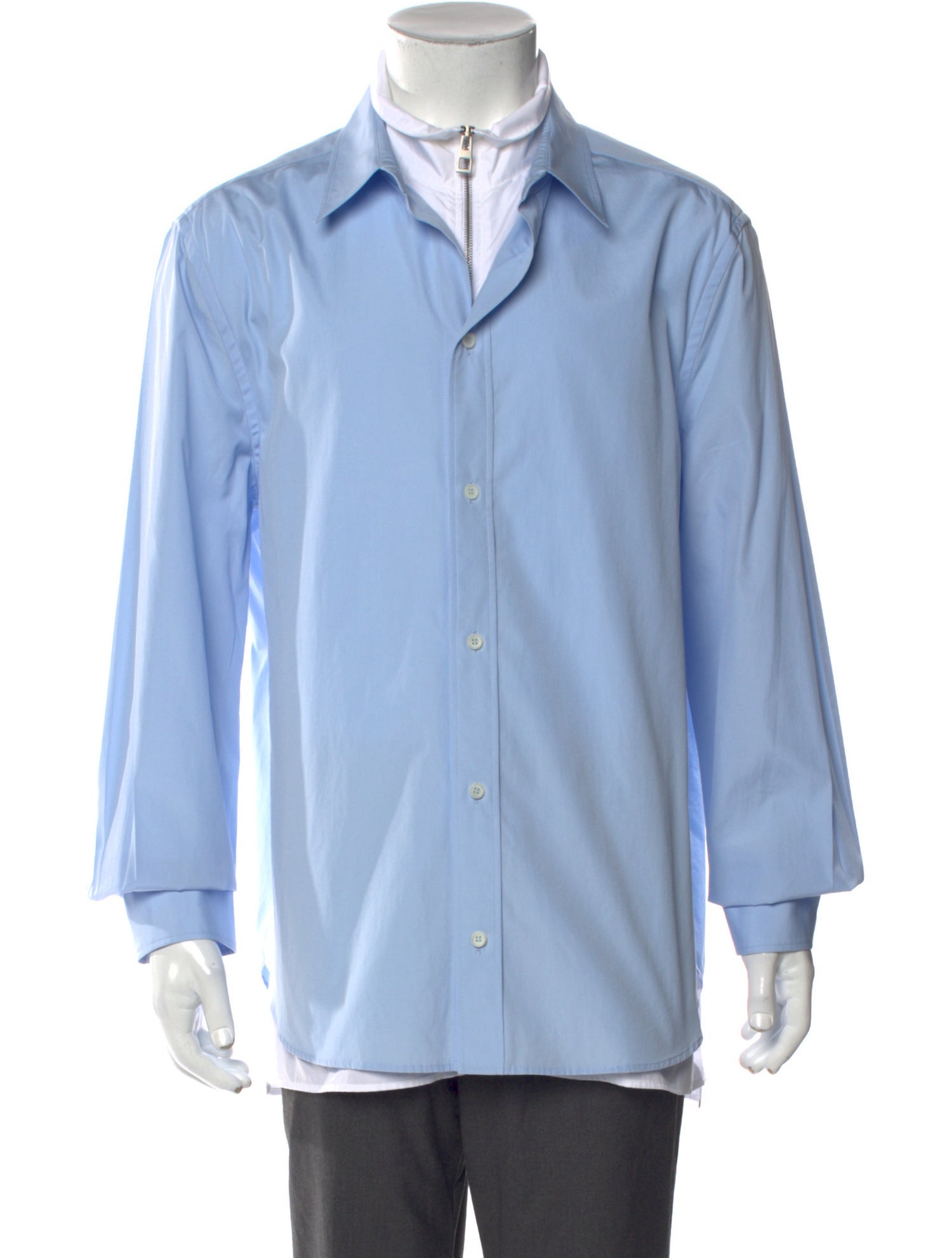 Loewe Double Layer Anagram Long Sleeve Dress Shirt