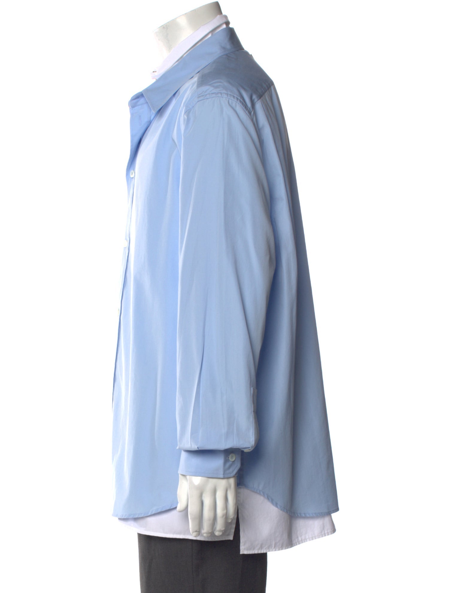 Loewe Double Layer Anagram Long Sleeve Dress Shirt