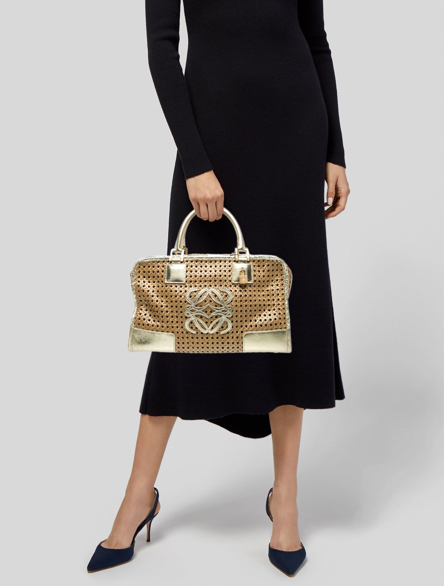 Loewe Raffia Top Handle Bag