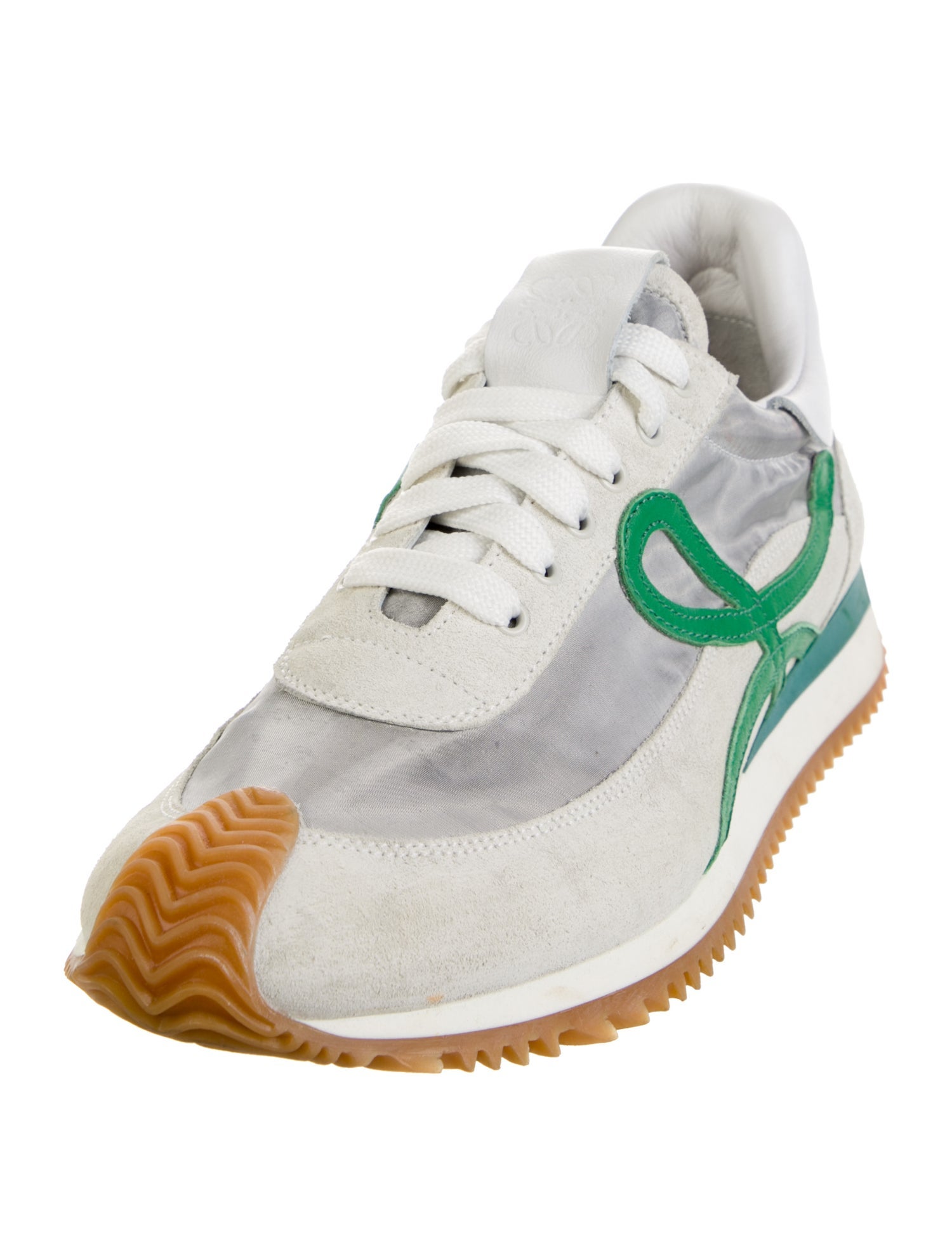 Loewe Nylon Colorblock Pattern Athletic Sneakers