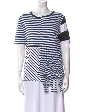 Loewe Fringe Multi-Border Striped T-Shirt
