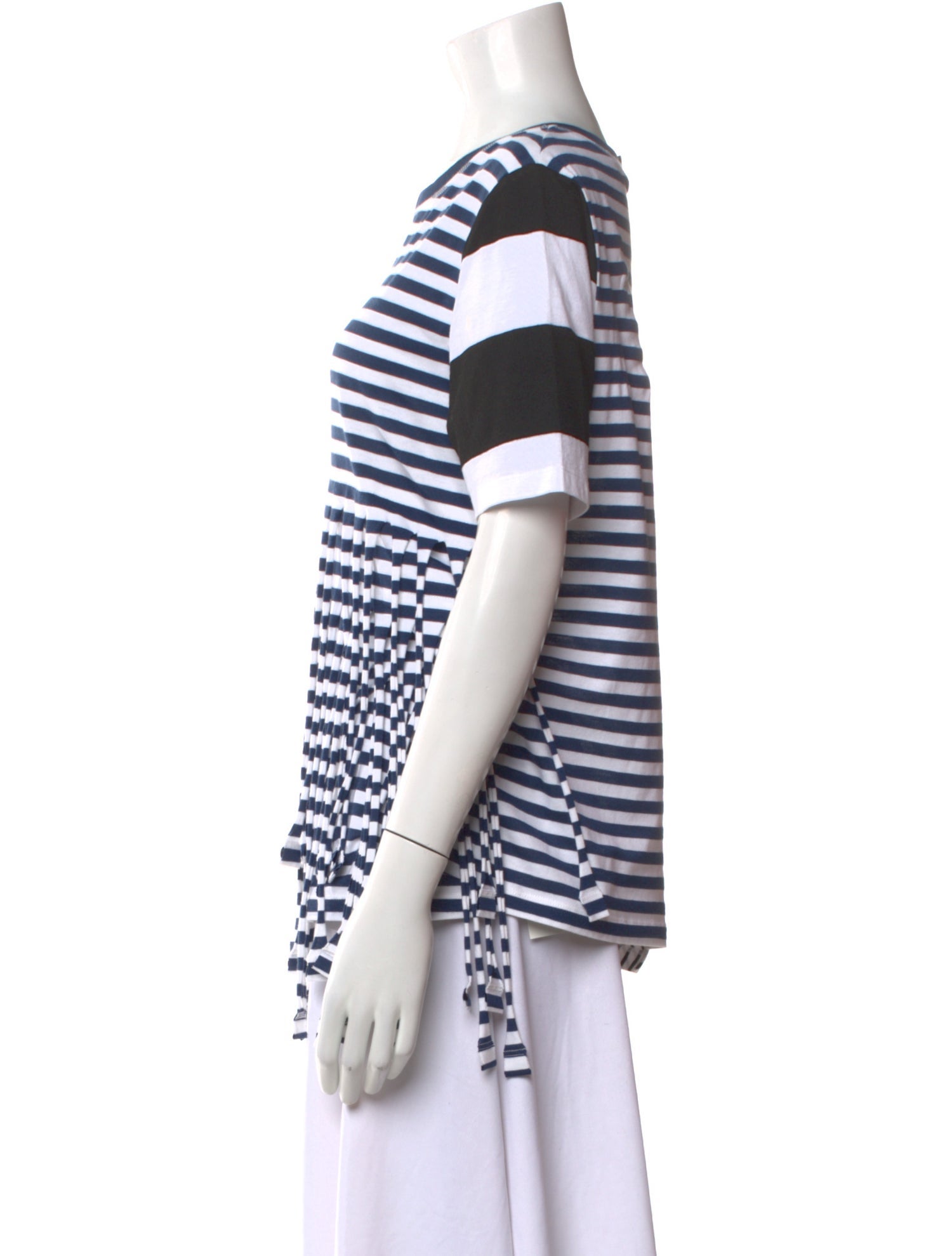 Loewe Fringe Multi-Border Striped T-Shirt