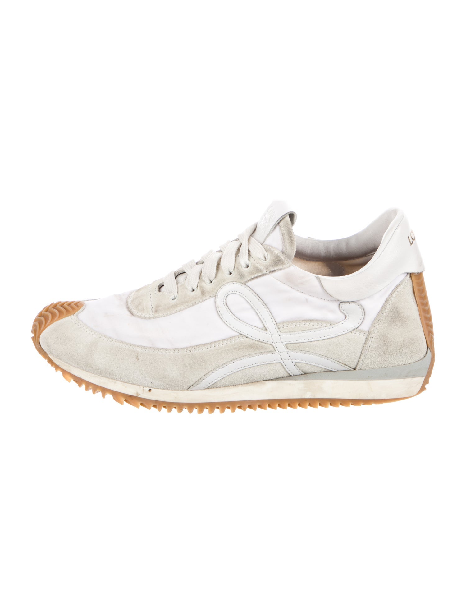 Loewe Nylon Colorblock Pattern Athletic Sneakers