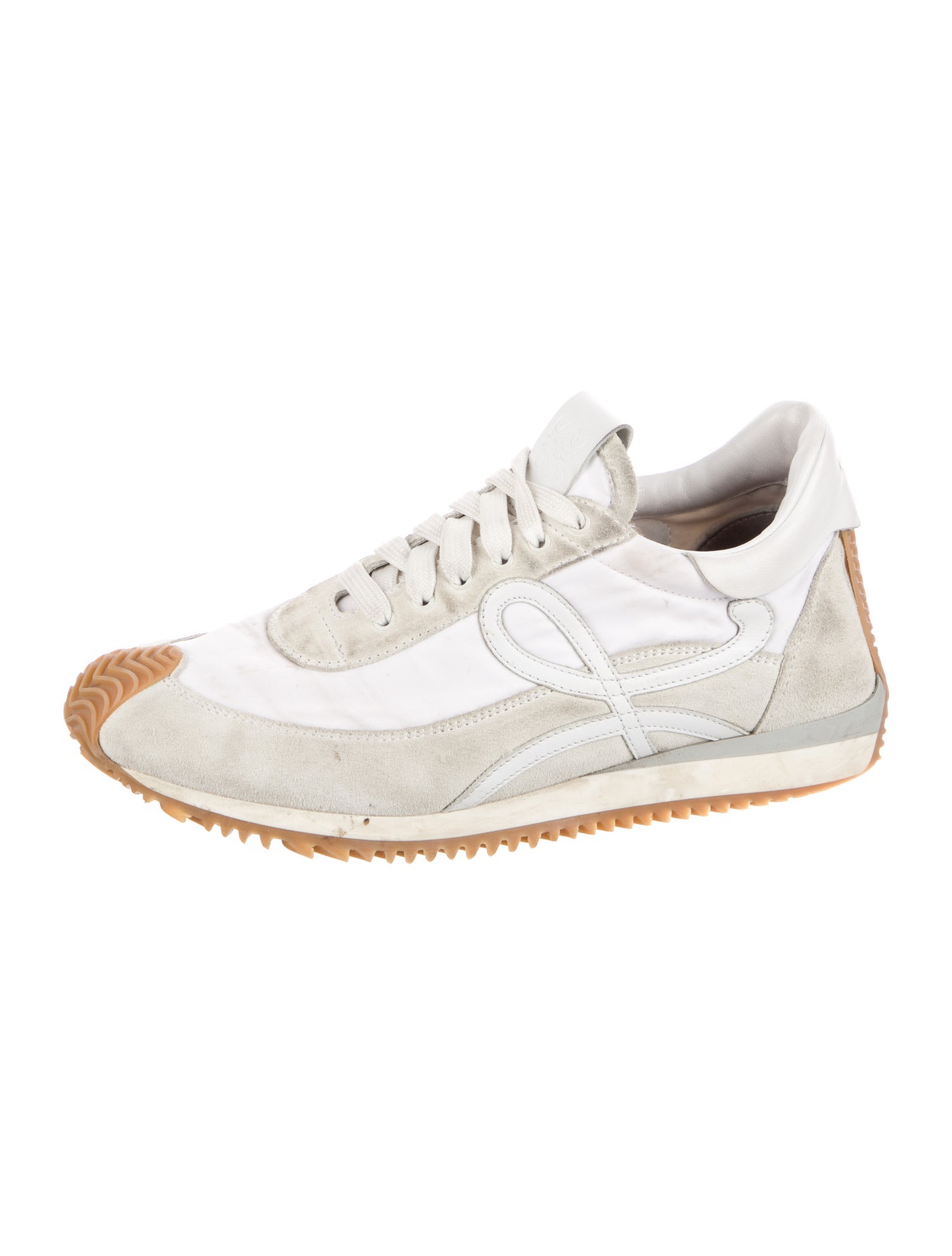 Loewe Nylon Colorblock Pattern Athletic Sneakers