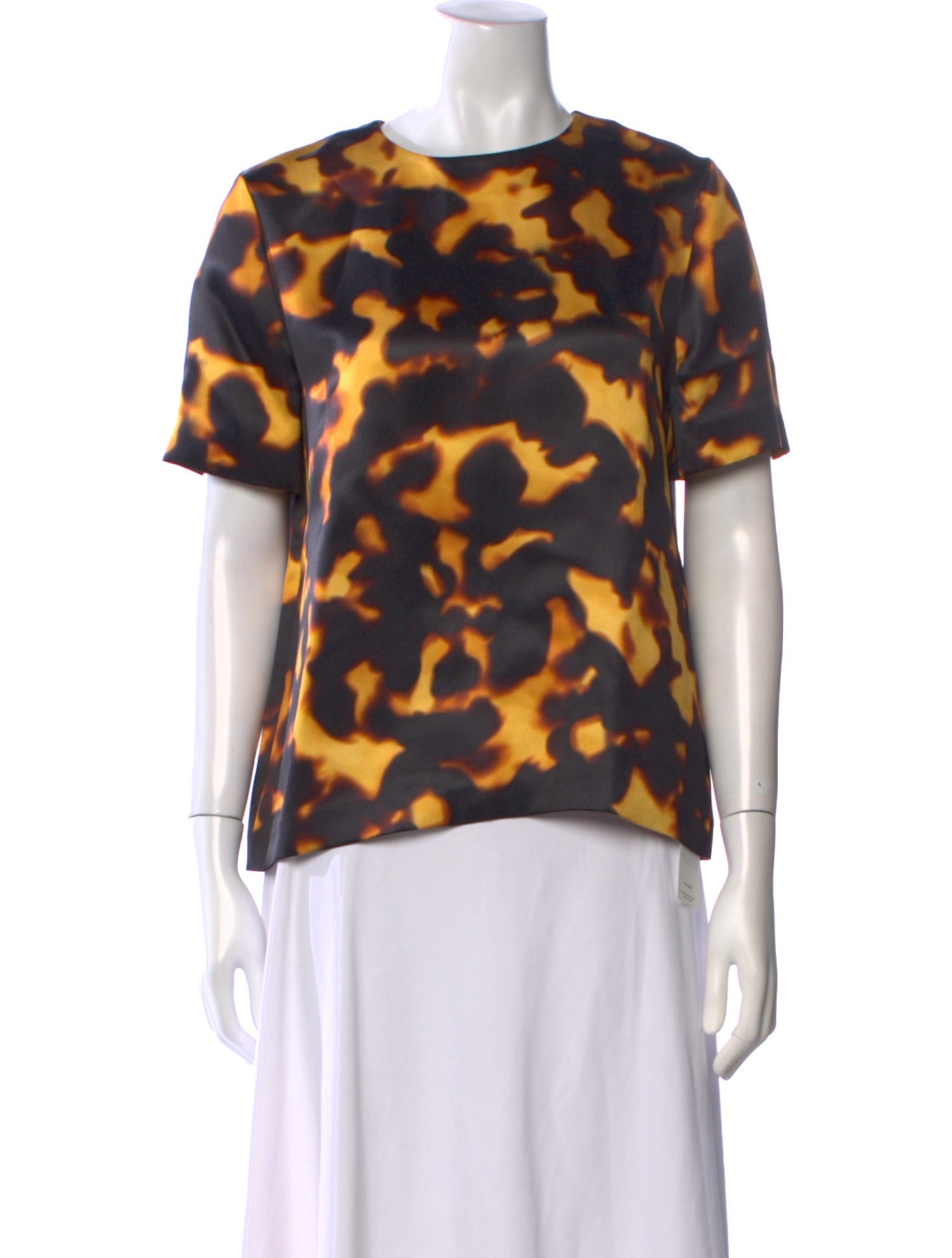 Loewe Tortoise Print 'Vintage Yellow/ Black' Silk T-Shirt