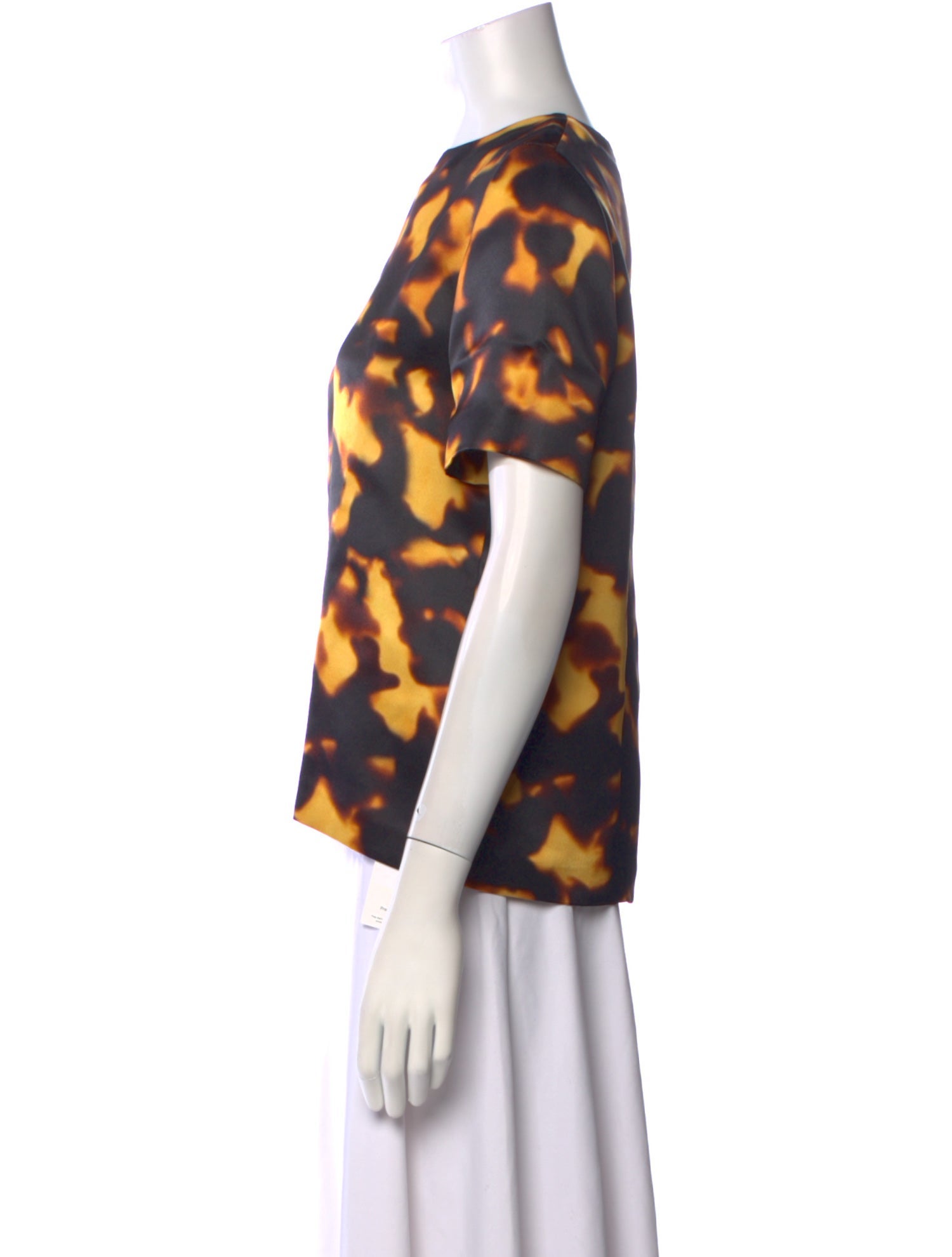 Loewe Tortoise Print 'Vintage Yellow/ Black' Silk T-Shirt