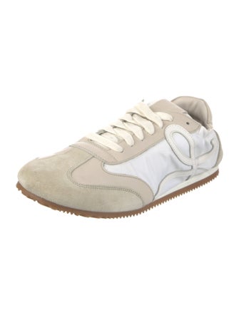 Loewe Suede Colorblock Pattern Sneakers