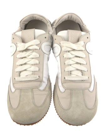 Loewe Suede Colorblock Pattern Sneakers