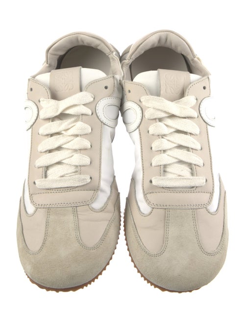 Loewe Suede Colorblock Pattern Sneakers