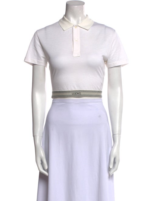 Loewe Silk Short Sleeve Crop Top