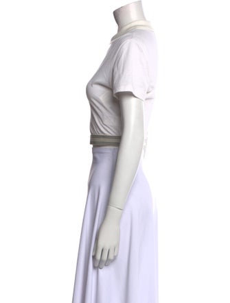 Loewe Silk Short Sleeve Crop Top