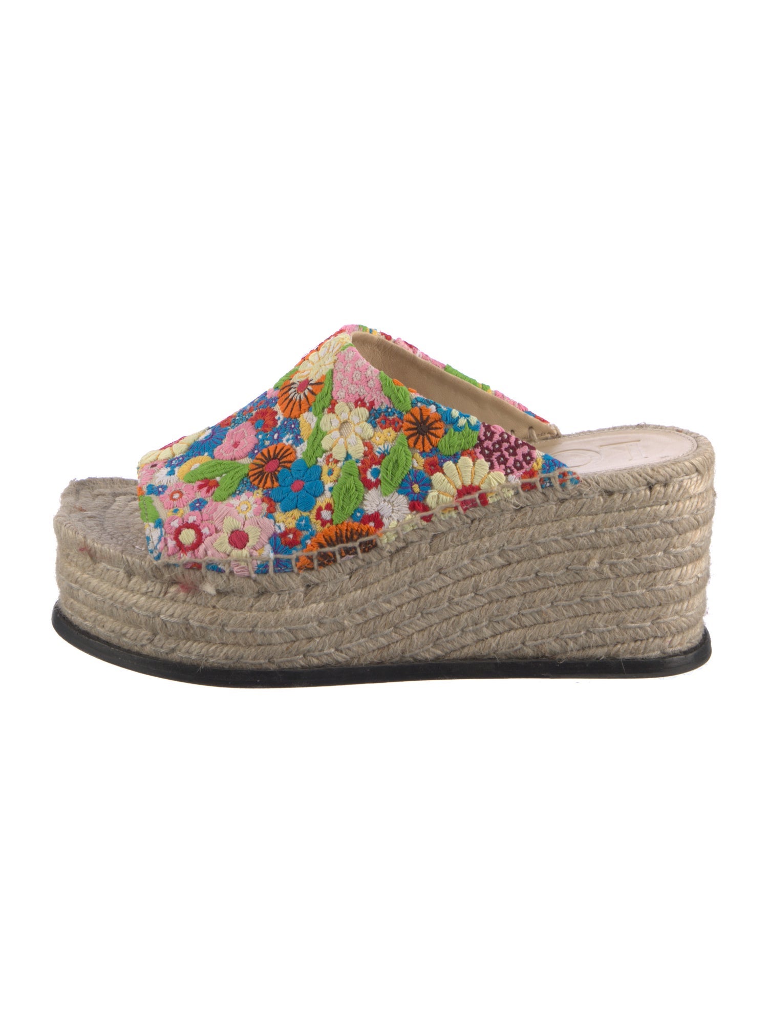 Loewe Floral Print Embroidered Accent Espadrilles