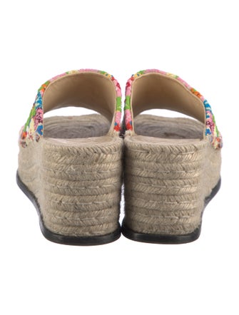 Loewe Floral Print Embroidered Accent Espadrilles