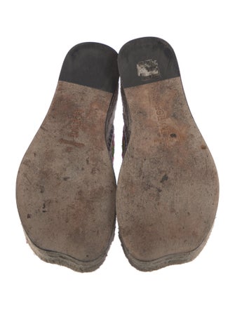 Loewe Floral Print Embroidered Accent Espadrilles