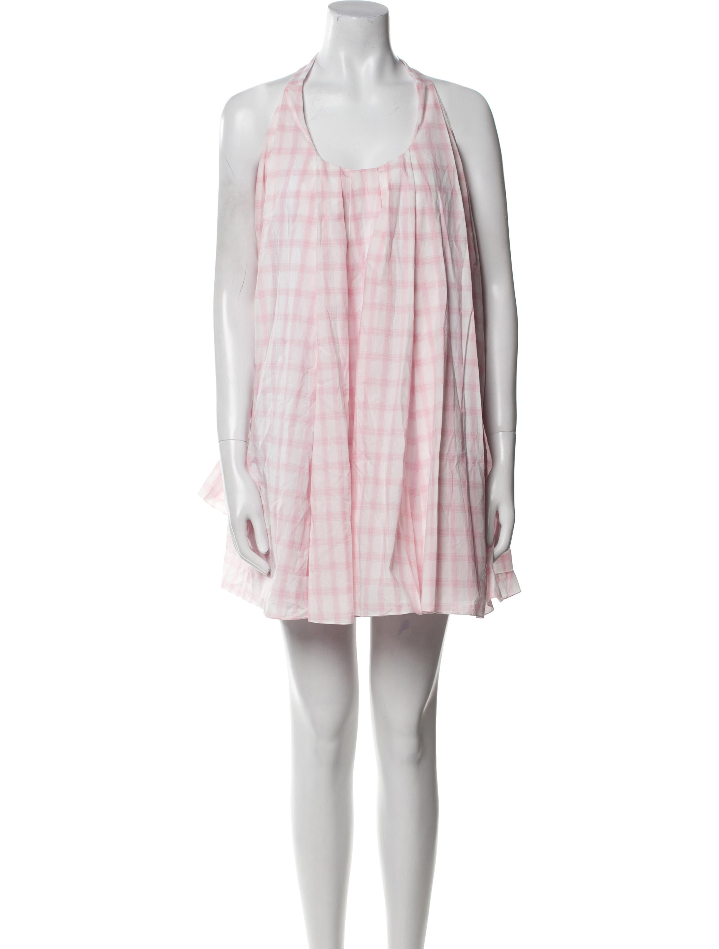 Loewe Plaid Print Mini Dress w/ Tags