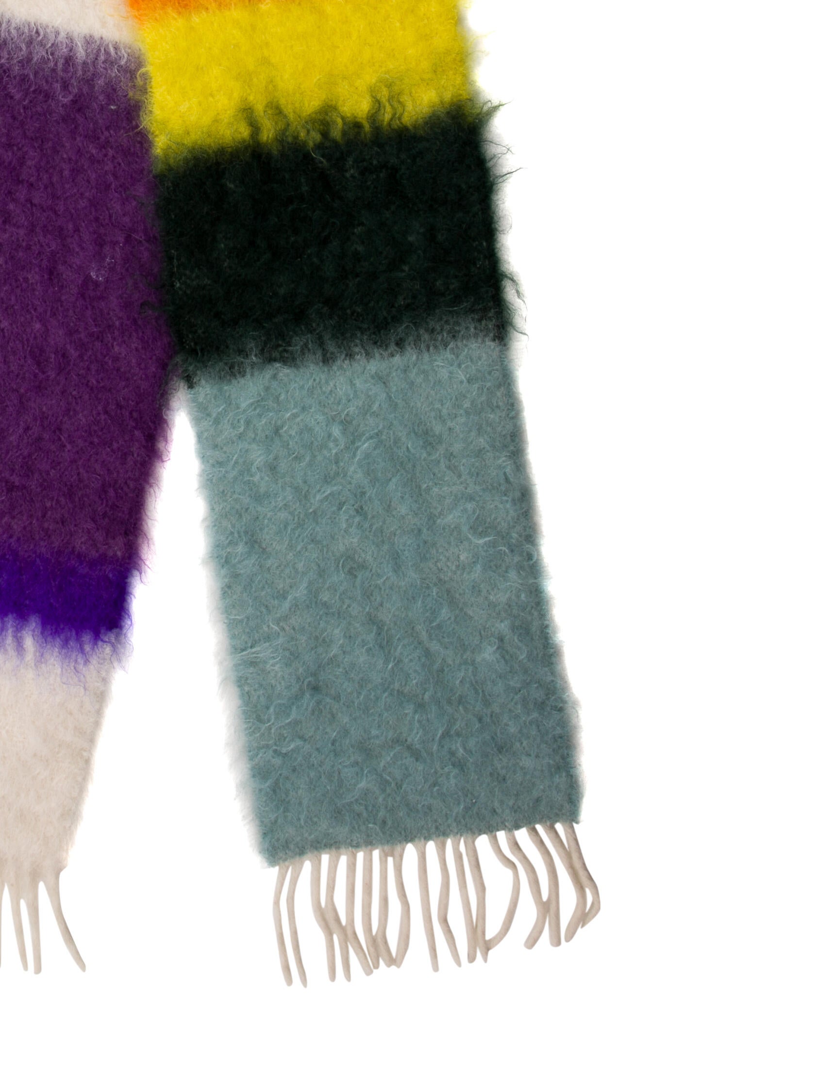 Loewe Mohair Colorblock Pattern Scarf