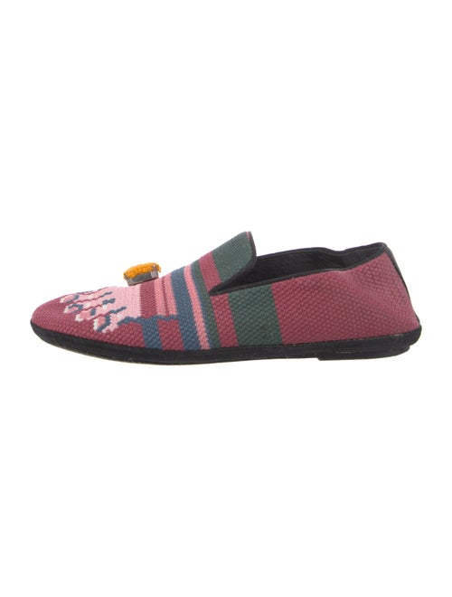 Loewe Striped Grosgrain Trim Loafers