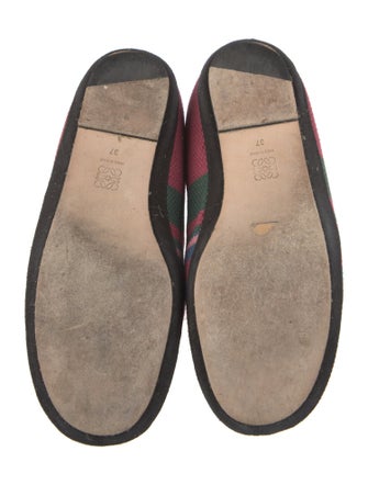 Loewe Striped Grosgrain Trim Loafers