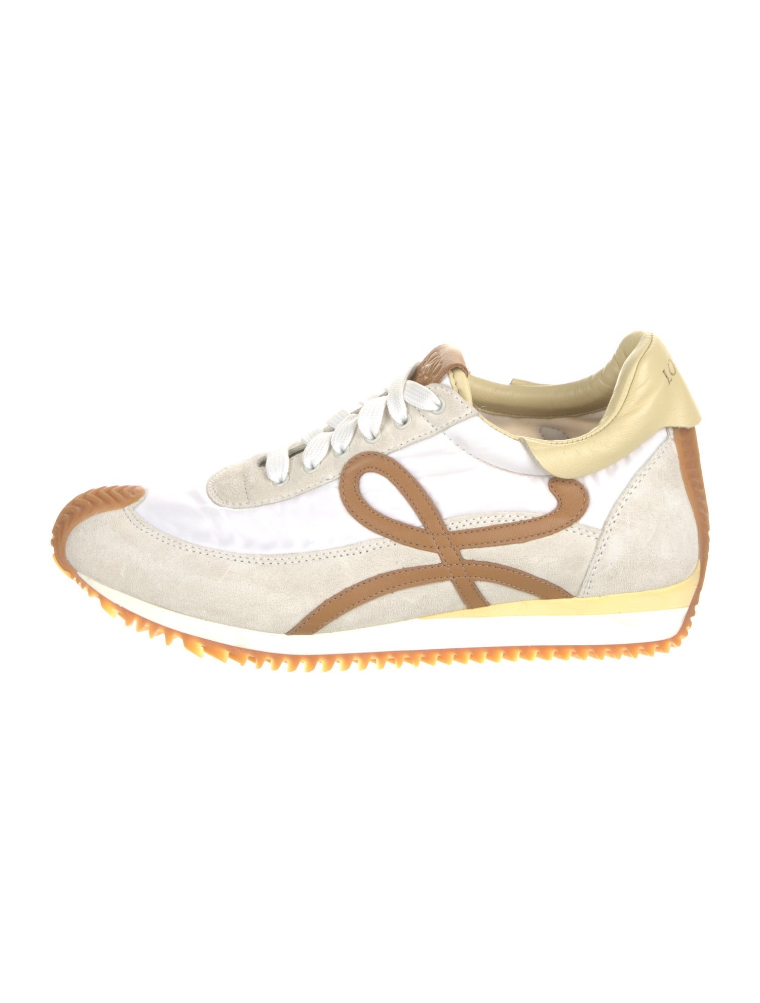 Loewe Suede Colorblock Pattern Sneakers